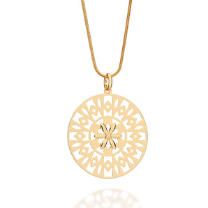 GOLD BAHIA BLOOM MANDALA PENDANT