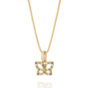 GOLD COLORS OF BRAZIL BUTTERFLY PENDANT
