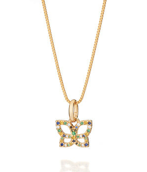 GOLD COLORS OF BRAZIL BUTTERFLY PENDANT