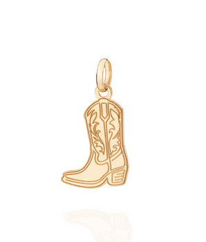 GOLD COWGIRL BOOT PENDANT