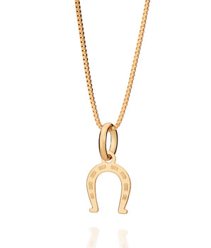 GOLD LUCKY HORSESHOE PENDANT