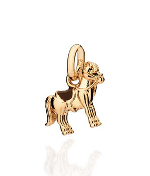 GOLD WILD SPIRIT HORSE PENDANT