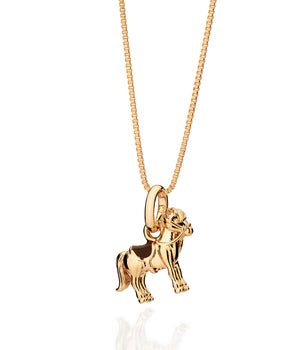 GOLD WILD SPIRIT HORSE PENDANT