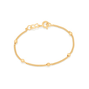 GOLD BRACELET WITH BALLS