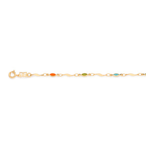 GOLD BRACELET WITH CRYSTALS COLORS