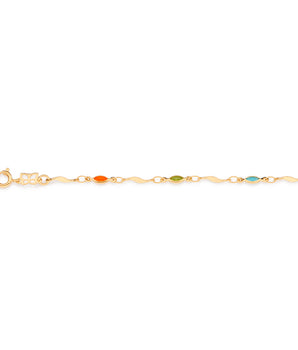 GOLD BRACELET WITH CRYSTALS COLORS