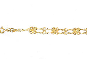 GOLD PLATED BRACELET WITH PEARL