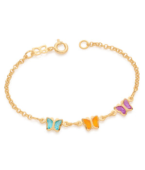 GOLD PLATED KID'S BRACELET WITH STONE