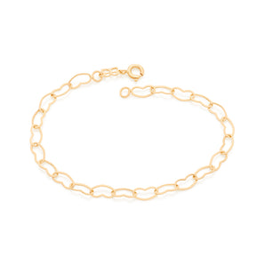 GOLD BRACELET WITH HEARTS