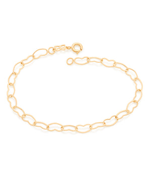 GOLD BRACELET WITH HEARTS