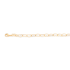 GOLD BRACELET WITH HEARTS