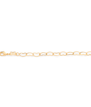 GOLD BRACELET WITH HEARTS