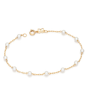 GOLD BRACELET WITH PEARLS