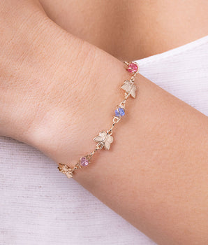 GOLD KID'S BRACELET WITH STONE