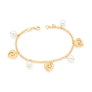 GOLD BRACELET WITH PEARL