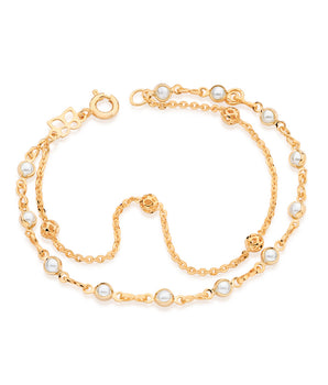 GOLD KID'S BRACELET WITH PEARL