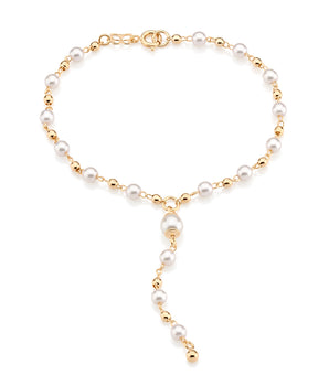 GOLD BRACELET WITH PEARL