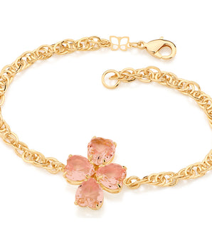 GOLD BRACELET WITH CRYSTAL
