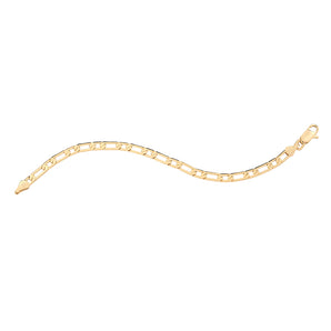 GOLD FIGARO BRACELET - 19CM