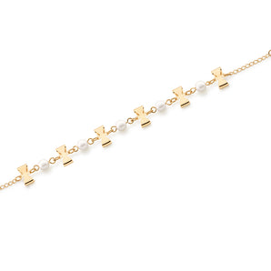 GOLD BRACELET WITH PEARL