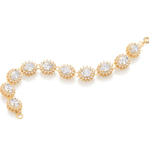 GOLD BRACELET WITH CRYSTAL AND ZIRCONIA