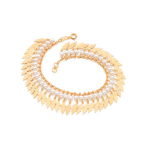 GOLD BRACELET WITH PEARL