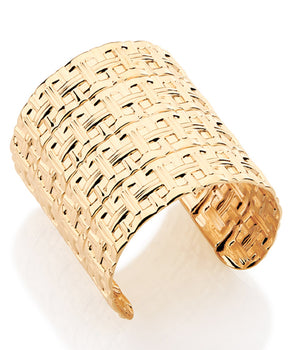 GOLD THICK CUFF BRACELET