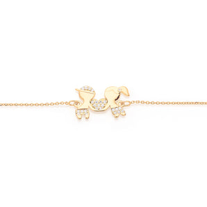 GOLD BRACELET WITH ZIRCONIA
