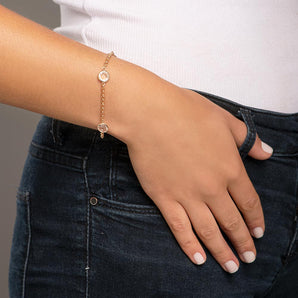GOLD BRACELET WITH CRYSTAL
