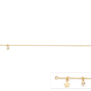 GOLD PLATED BRACELET WITH CRYSTAL