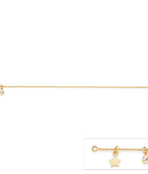 GOLD PLATED BRACELET WITH CRYSTAL