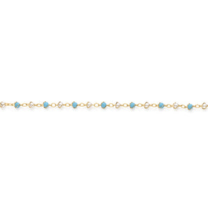 GOLD BRACELET WITH PEARL AND STONE