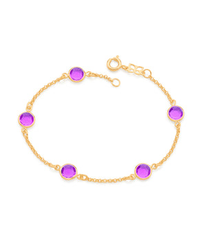 GOLD BRACELET WITH CRYSTAL