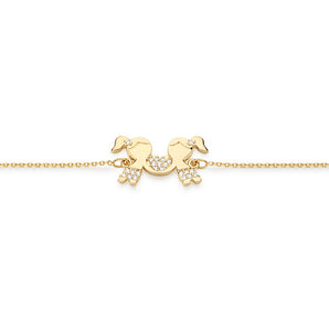 GOLD BRACELET WITH ZIRCONIA