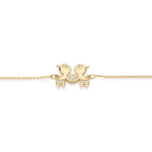 GOLD BRACELET WITH ZIRCONIA