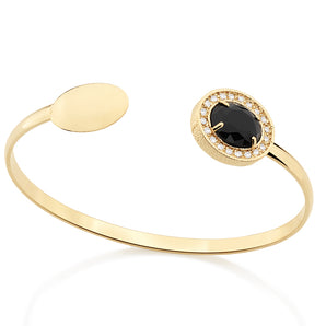 GOLD BRACELET WITH CRYSTAL AND ZIRCONIA