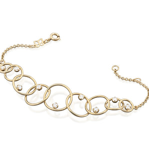 GOLD BRACELET WITH CRYSTAL