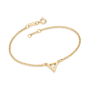GOLD BRACELET WITH ZIRCONIA