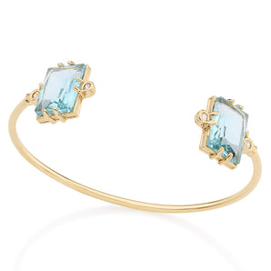 GOLD BRACELET WITH CRYSTAL AND ZIRCONIA