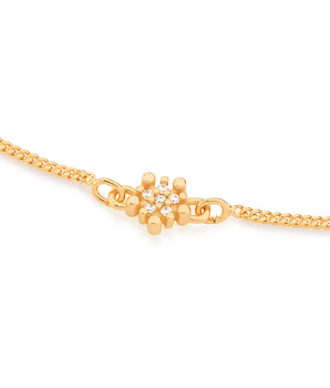 GOLD BRACELET WITH ZIRCONIA