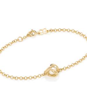 GOLD BRACELET WITH PEARL