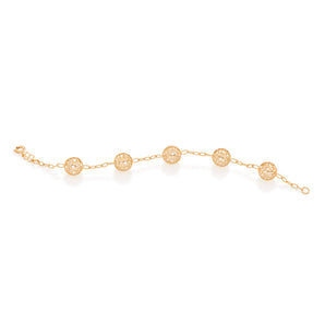 GOLD PLATED BRACELET WITH CRYSTAL
