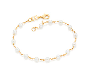 GOLD BRACELET WITH PEARL