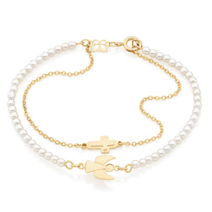 GOLD BRACELET WITH PEARL