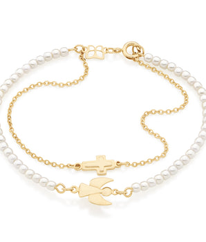 GOLD BRACELET WITH PEARL