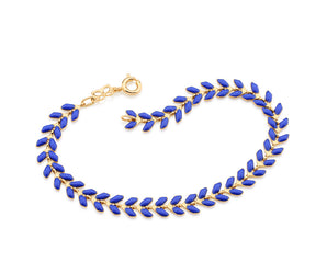 GOLD PLATED BLUE BRACELET