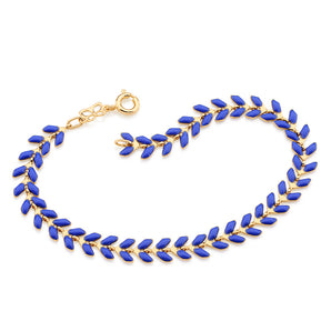 GOLD PLATED BLUE BRACELET