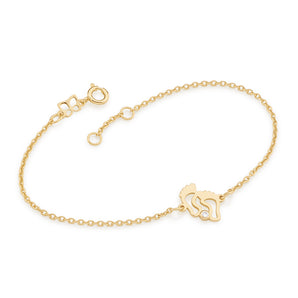 GOLD PLATED BRACELET WITH ZIRCONIA