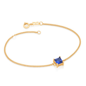 GOLD BRACELET WITH ZIRCONIA