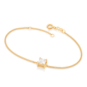 GOLD BRACELET WITH ZIRCONIA